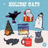 HOLIDAY CATS PIN SET