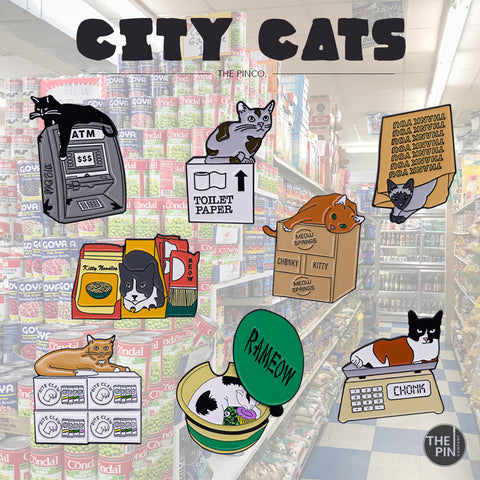 CITY CATS PIN SET